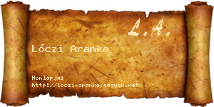 Lóczi Aranka névjegykártya